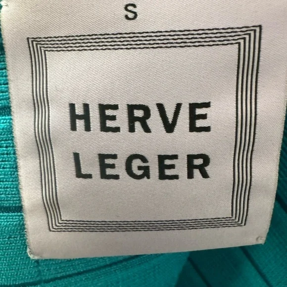 HERVE LEGER Vibrant Blue Mini Dress - Picture 8 of 14